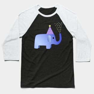 Cute Party Elephant Baseball T-Shirt